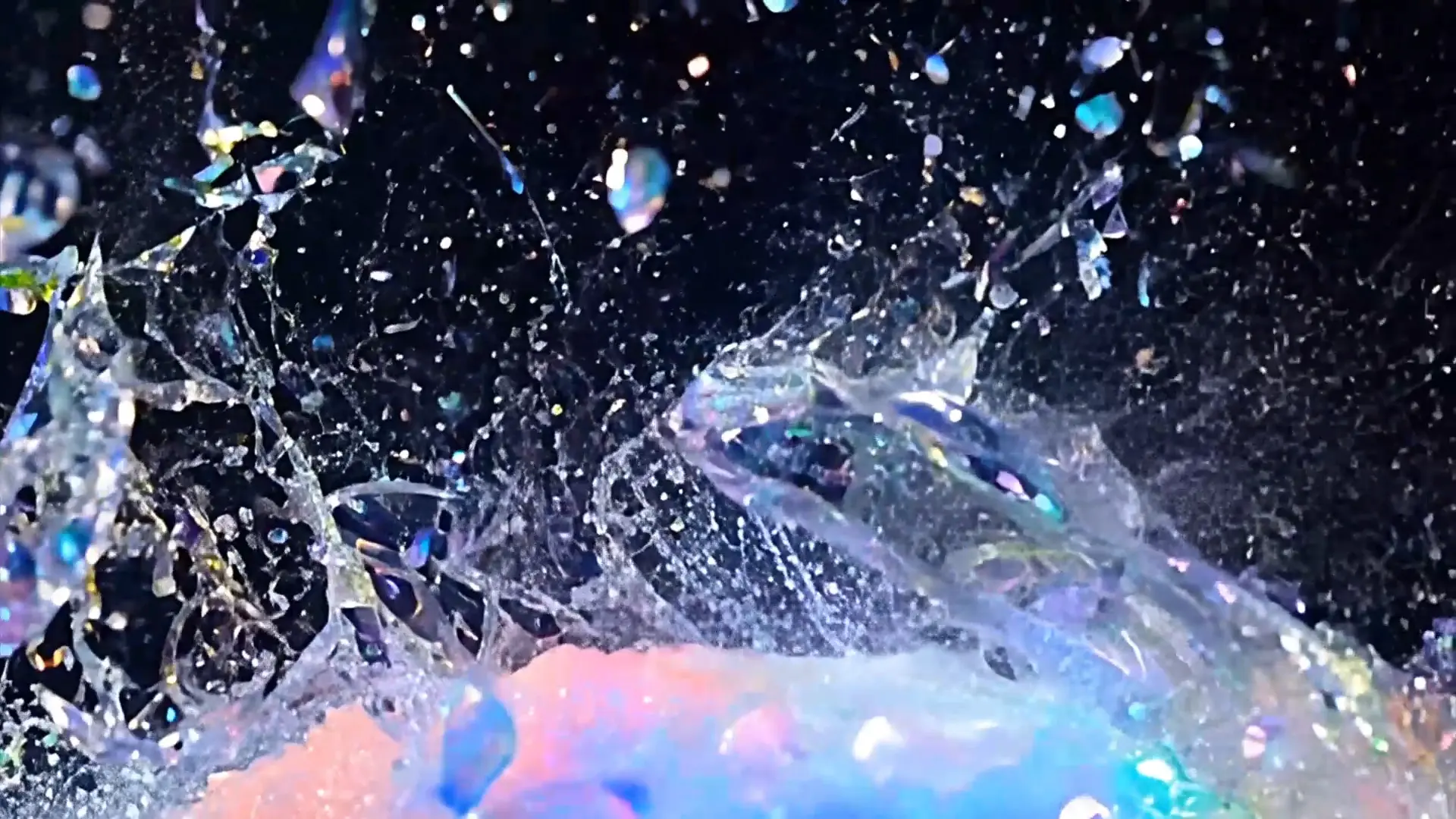 Colorful Explosion in Water High-Resolution Stock Video